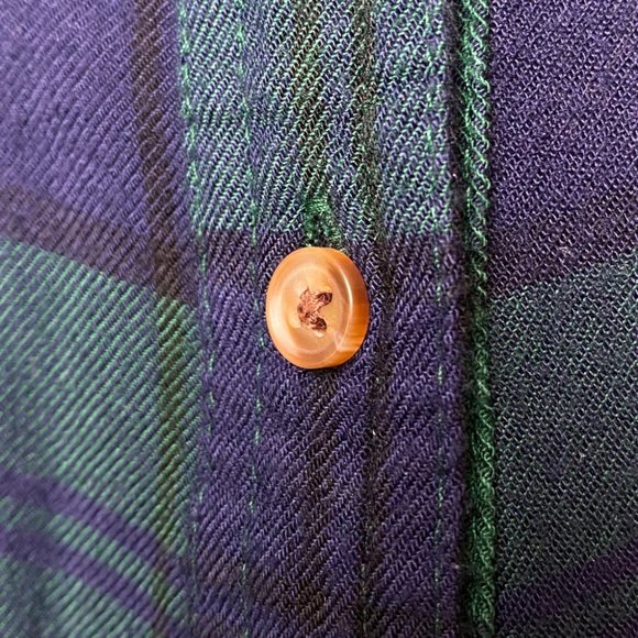Old Navy Blue & Green Flannel Dress L - Picture 10 of 12